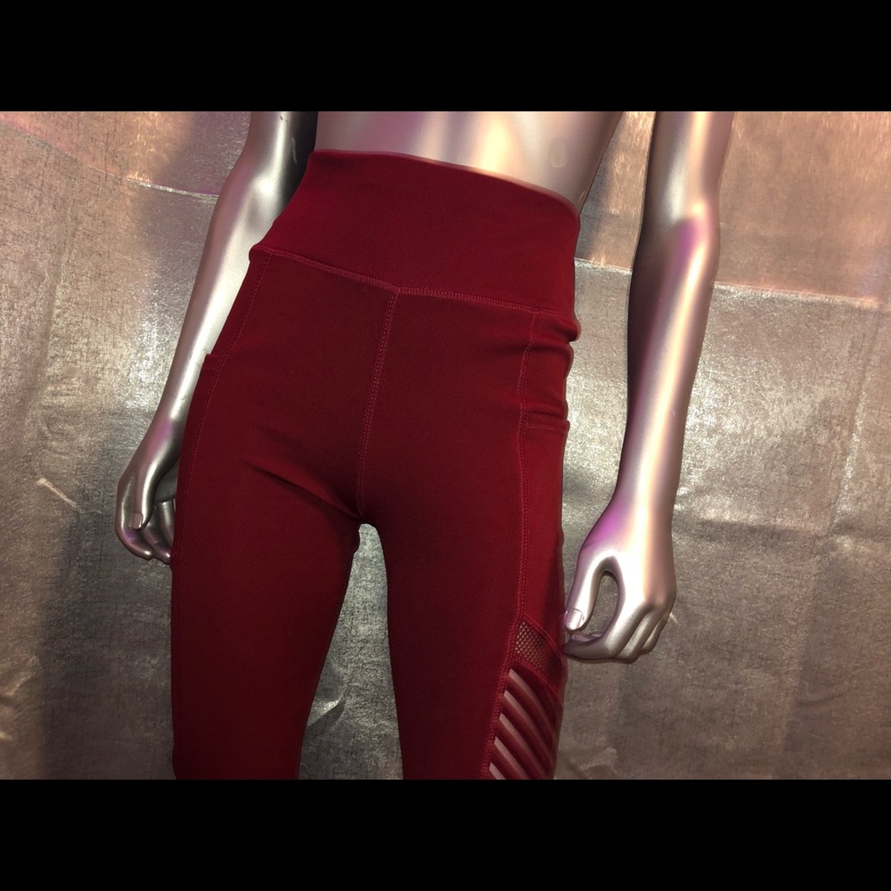 Burgundy leggings